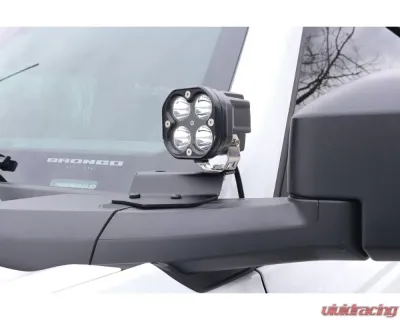 LOD Black Texture Black Ops Single A Pillar Base Light Mount Ford Bronco 2021-2022 - BLM2103