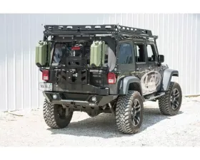 LOD Bare Steel Destroyer Shorty Rear Bumper w/ Tire Carrier Jeep JK Wrangler 2007-2017
