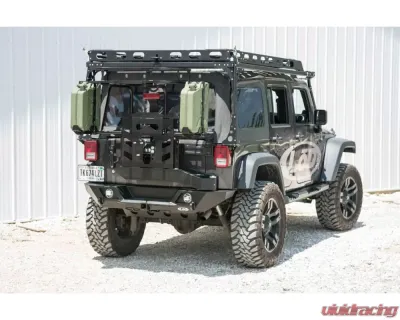 LOD Bare Steel Destroyer Shorty Rear Bumper w/ Tire Carrier Jeep JK Wrangler 2007-2017 - JBC0700