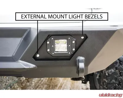 LOD Bare Steel Destroyer Shorty Rear Bumper w/ Tire Carrier Jeep JK Wrangler 2007-2017 - JBC0700