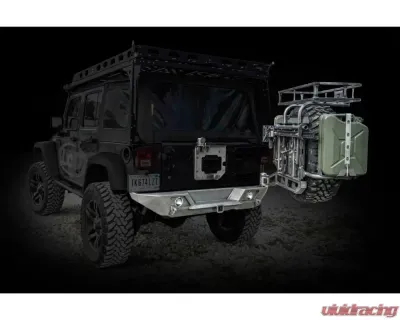LOD Bare Steel Destroyer Shorty Rear Bumper w/ Tire Carrier Jeep JK Wrangler 2007-2017 - JBC0700