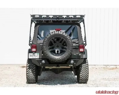 LOD Bare Steel Destroyer Shorty Rear Bumper w/ Tire Carrier Jeep JK Wrangler 2007-2017 - JBC0700