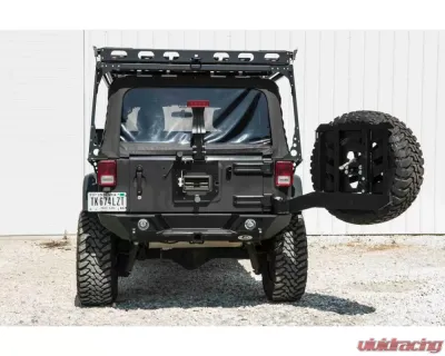 LOD Bare Steel Destroyer Shorty Rear Bumper w/ Tire Carrier Jeep JK Wrangler 2007-2017 - JBC0700