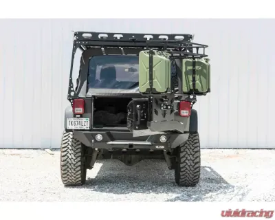 LOD Bare Steel Destroyer Shorty Rear Bumper w/ Tire Carrier Jeep JK Wrangler 2007-2017 - JBC0700