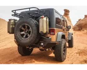 LOD Bare Steel Destroyer Full Width Rear Bumper w/ Tire Carrier Jeep JK Wrangler 2007-2017