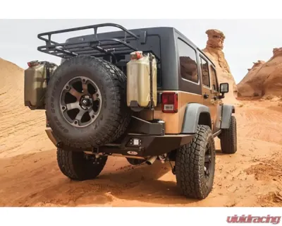 LOD Black Texture Destroyer Full Width Rear Bumper w/ Tire Carrier Jeep JK Wrangler 2007-2017 - JBC0741