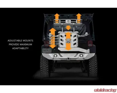 LOD Black Texture Destroyer Full Width Rear Bumper w/ Tire Carrier Jeep JK Wrangler 2007-2017 - JBC0741