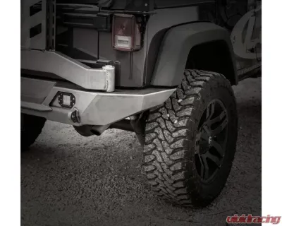 LOD Black Texture Destroyer Full Width Rear Bumper w/ Tire Carrier Jeep JK Wrangler 2007-2017 - JBC0741