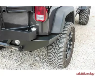 LOD Black Texture Destroyer Full Width Rear Bumper w/ Tire Carrier Jeep JK Wrangler 2007-2017 - JBC0741