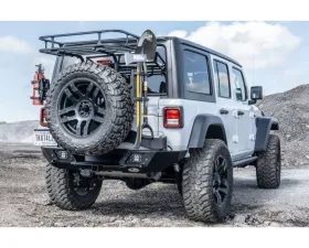 LOD Bare Steel Destroyer Shorty Rear Bumper  w/ Tire Carrier Jeep JL Wrangler 2018-2022