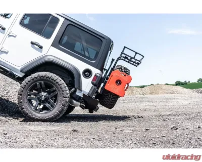 LOD Black Texture Destroyer Shorty Rear Bumper  w/ Tire Carrier Jeep JL Wrangler 2018-2022 - JBC1801