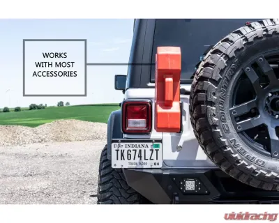 LOD Black Texture Destroyer Shorty Rear Bumper  w/ Tire Carrier Jeep JL Wrangler 2018-2022 - JBC1801