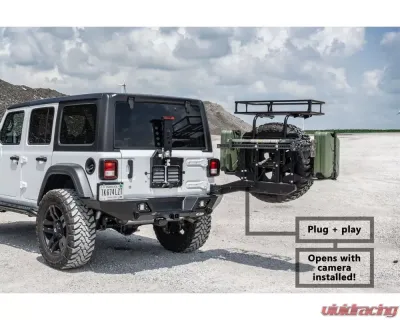 LOD Black Texture Destroyer Shorty Rear Bumper  w/ Tire Carrier Jeep JL Wrangler 2018-2022 - JBC1801