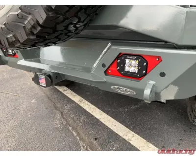 LOD Black Texture Destroyer Shorty Rear Bumper  w/ Tire Carrier Jeep JL Wrangler 2018-2022 - JBC1801