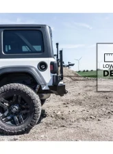 LOD Black Texture Destroyer Shorty Rear Bumper  w/ Tire Carrier Jeep JL Wrangler 2018-2022                                     - JBC1801 - Image 4
