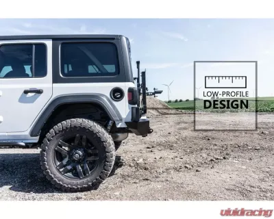 LOD Black Texture Destroyer Shorty Rear Bumper  w/ Tire Carrier Jeep JL Wrangler 2018-2022 - JBC1801