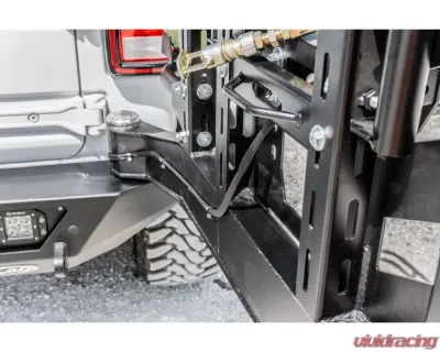 LOD Black Texture Destroyer Shorty Rear Bumper  w/ Tire Carrier Jeep JL Wrangler 2018-2022 - JBC1801