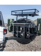 LOD Black Texture Destroyer Shorty Rear Bumper  w/ Tire Carrier Jeep JL Wrangler 2018-2022                                     - JBC1801 - Image 9
