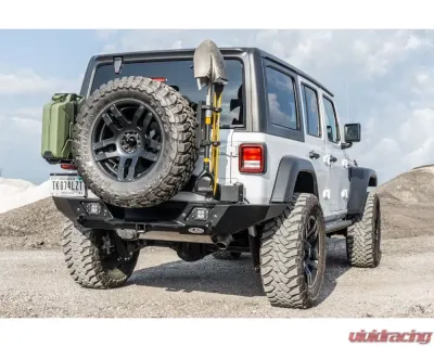 LOD Black Texture Destroyer Full Width Rear Bumper  w/ Tire Carrier Jeep JL Wrangler 2018-2022 - JBC1841