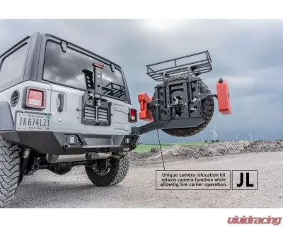 LOD Black Texture Destroyer Full Width Rear Bumper  w/ Tire Carrier Jeep JL Wrangler 2018-2022 - JBC1841