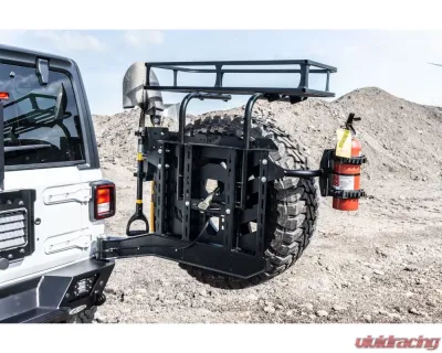 LOD Black Texture Destroyer Full Width Rear Bumper  w/ Tire Carrier Jeep JL Wrangler 2018-2022 - JBC1841