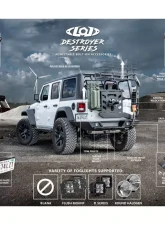 LOD Black Texture Destroyer Full Width Rear Bumper  w/ Tire Carrier Jeep JL Wrangler 2018-2022                                     - JBC1841 - Image 18