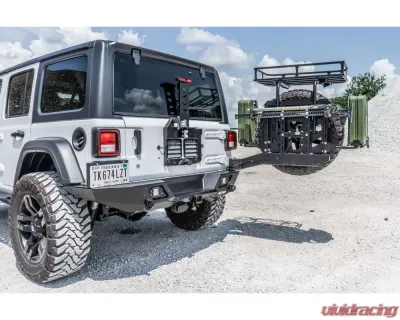 LOD Black Texture Destroyer Full Width Rear Bumper  w/ Tire Carrier Jeep JL Wrangler 2018-2022 - JBC1841