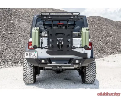 LOD Black Texture Destroyer Full Width Rear Bumper  w/ Tire Carrier Jeep JL Wrangler 2018-2022 - JBC1841