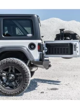 LOD Black Texture Destroyer Full Width Rear Bumper  w/ Tire Carrier Jeep JL Wrangler 2018-2022                                     - JBC1841 - Image 7