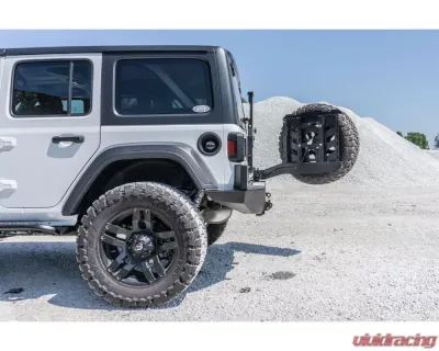 LOD Black Texture Destroyer Full Width Rear Bumper  w/ Tire Carrier Jeep JL Wrangler 2018-2022 - JBC1841