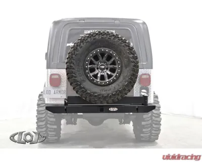 LOD Black Texture Destroyer Expedition Series Rear Bumper w/ Tire Carrier Jeep Cj-7 1976-1986 - JBC7621