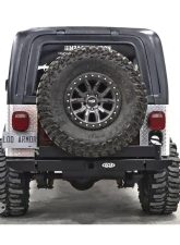 LOD Black Texture Destroyer Expedition Series Rear Bumper w/ Tire Carrier Jeep Cj-7 1976-1986                                     - JBC7621 - Image 2