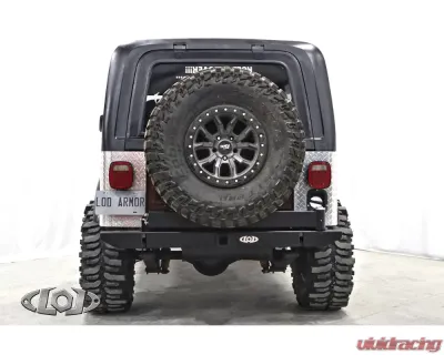 LOD Black Texture Destroyer Expedition Series Rear Bumper w/ Tire Carrier Jeep Cj-7 1976-1986 - JBC7621