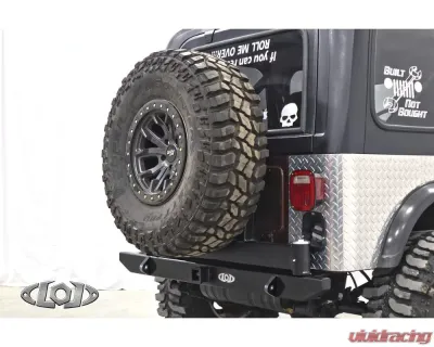 LOD Black Texture Destroyer Expedition Series Rear Bumper w/ Tire Carrier Jeep Cj-7 1976-1986 - JBC7621