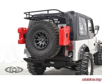 LOD Black Texture Destroyer Expedition Series Rear Bumper w/ Tire Carrier Jeep Cj-7 1976-1986 - JBC7621