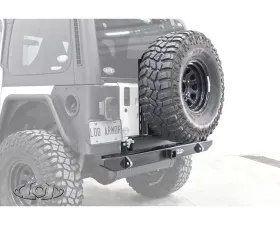 LOD Bare Steel Destroyer Expedition Series Rear Bumper w/ Tire Carrier Jeep Wrangler 1987-2006
