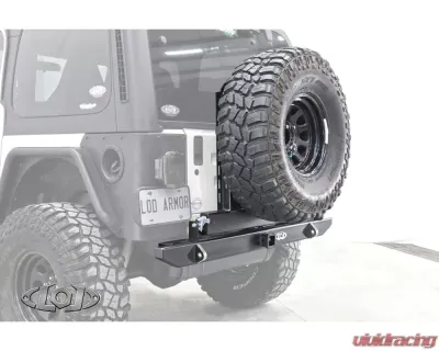 LOD Black Texture Destroyer Expedition Series Rear Bumper w/ Tire Carrier Jeep Wrangler 1987-2006 - JBC9621