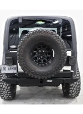 LOD Black Texture Destroyer Expedition Series Rear Bumper w/ Tire Carrier Jeep Wrangler 1987-2006                                     - JBC9621 - Image 2