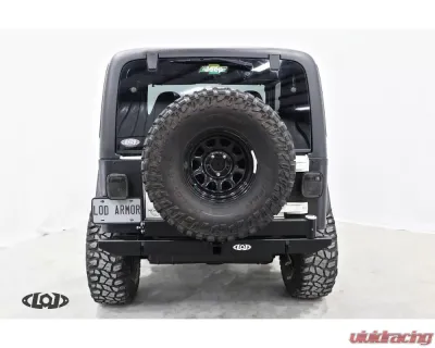 LOD Black Texture Destroyer Expedition Series Rear Bumper w/ Tire Carrier Jeep Wrangler 1987-2006 - JBC9621