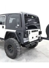 LOD Black Texture Destroyer Expedition Series Rear Bumper w/ Tire Carrier Jeep Wrangler 1987-2006                                     - JBC9621 - Image 3