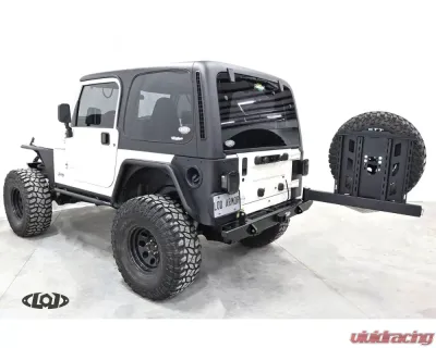 LOD Black Texture Destroyer Expedition Series Rear Bumper w/ Tire Carrier Jeep Wrangler 1987-2006 - JBC9621