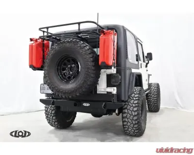 LOD Black Texture Destroyer Expedition Series Rear Bumper w/ Tire Carrier Jeep Wrangler 1987-2006 - JBC9621