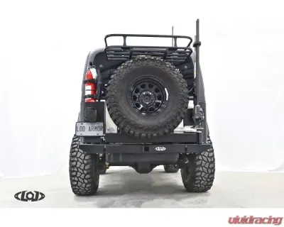 LOD Black Texture Destroyer Expedition Series Rear Bumper w/ Tire Carrier Jeep Wrangler 1987-2006 - JBC9621