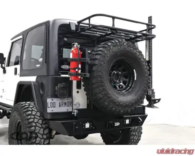 LOD Black Texture Destroyer Rear Bumper w/ Tire Carrier Jeep Wrangler 1987-2006 - JBC9641