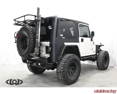 LOD Black Texture Destroyer Rear Bumper w/ Tire Carrier Jeep Wrangler 1987-2006 - JBC9641