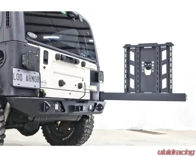 LOD Black Texture Destroyer Rear Bumper w/ Tire Carrier Jeep Wrangler 1987-2006 - JBC9641