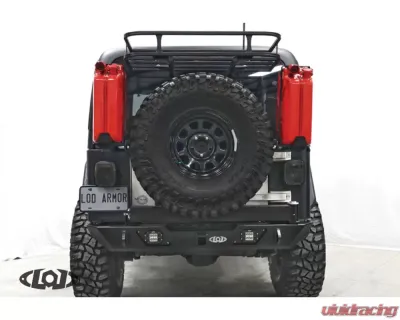 LOD Black Texture Destroyer Rear Bumper w/ Tire Carrier Jeep Wrangler 1987-2006 - JBC9641