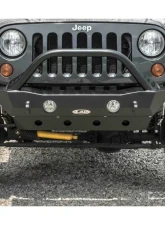 LOD Black Texture Destroyer Shorty Front Bumper w/o Guard Jeep JK Wrangler 2007-2017                                     - JFB0701 - Image 17