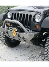 LOD Black Texture Destroyer Shorty Front Bumper w/o Guard Jeep JK Wrangler 2007-2017                                     - JFB0701 - Image 11