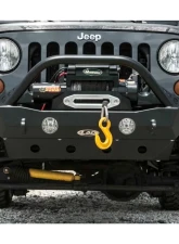 LOD Black Texture Destroyer Shorty Front Bumper w/o Guard Jeep JK Wrangler 2007-2017                                     - JFB0701 - Image 12